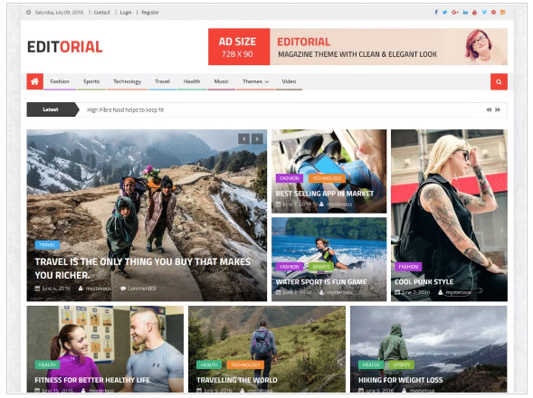 社论 WordPress 主题