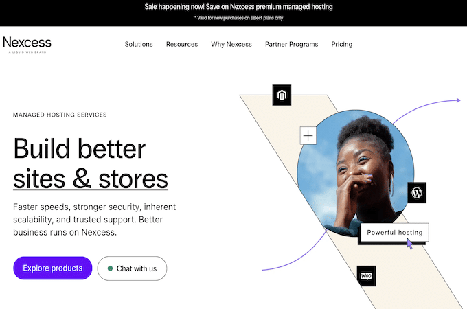 网站和商店的 Nexcess 主页