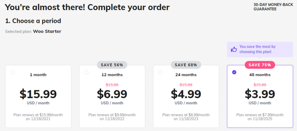 WooCommerce 长期注册折扣定价计划。