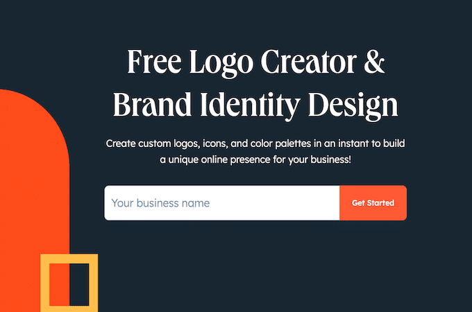 HubSpot 免费徽标创建者页面。