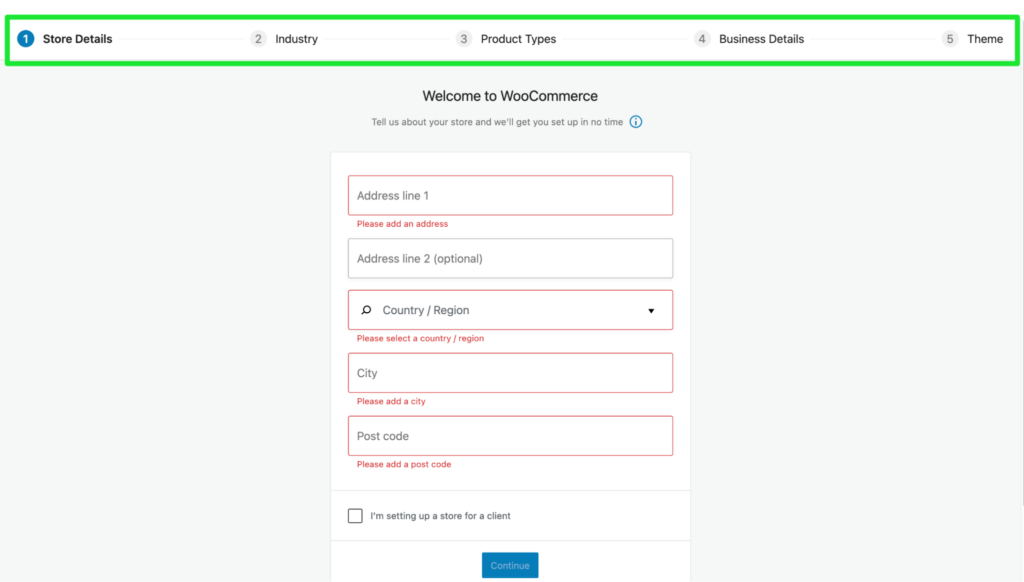 WooCommerce 将信息添加到字段示例中。