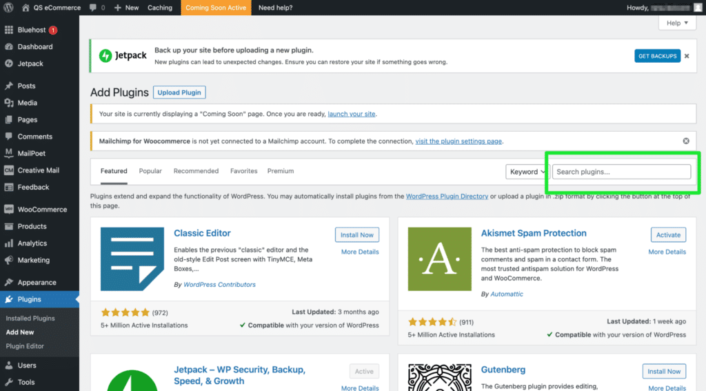 WordPress 搜索插件示例。