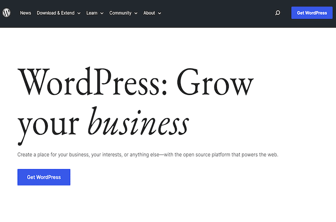 WordPress.org 主页