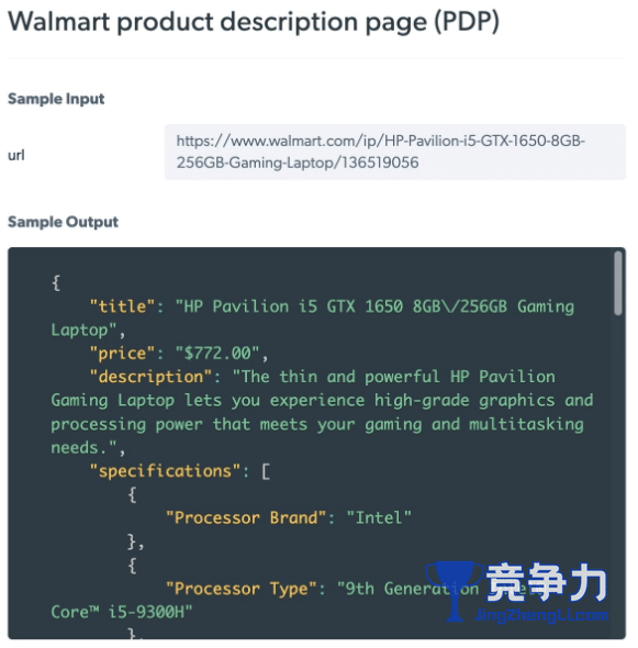 Bright Data的 Walmart Scraper